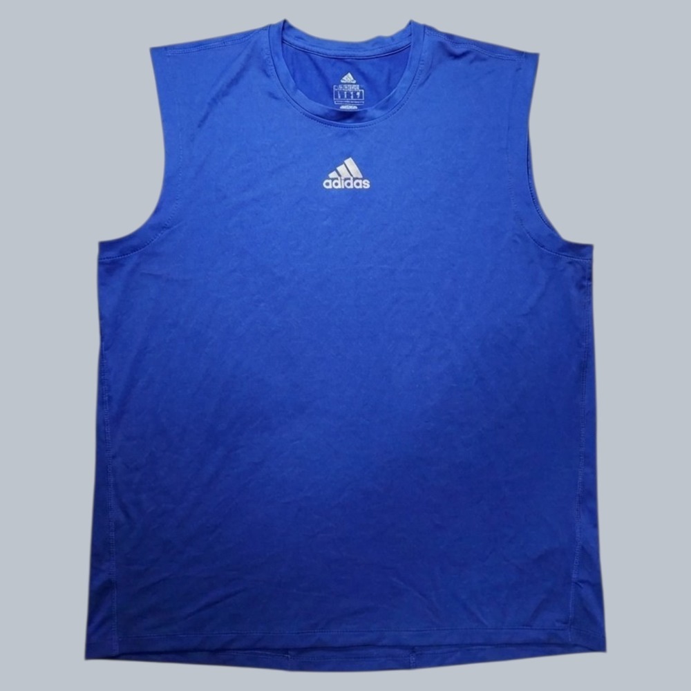 Adidas Techfit Men's Sleeveless Compression Shirt Royal Blue NWT XL Gym Training